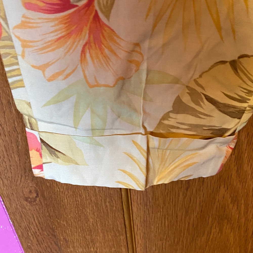 Talbots Floral Print Pants in Yellow and Orange - Picture 7 of 7